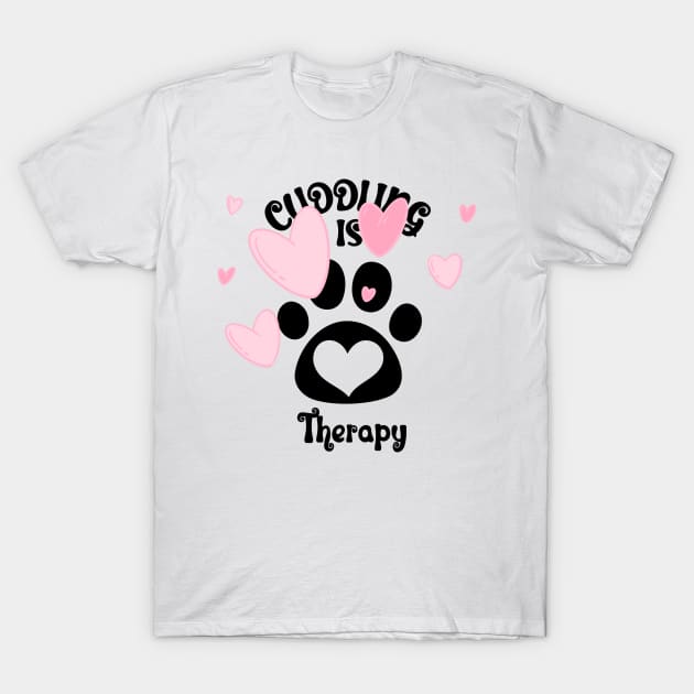 Cuddling Is My Therapy T-Shirt by NICHE&NICHE